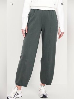 Barrel leg sweatpants - high-rise